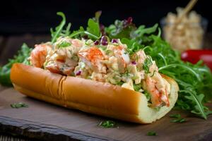 Lobster roll food. Generate Ai photo