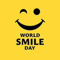 World smile day greeting card template. Vector illustration design