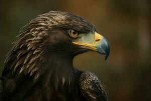 Eagle head closeup. Generate Ai photo