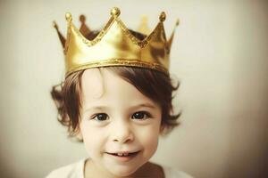 Baby boy crown. Generate Ai photo