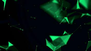 Plexus particle glow connection lines and dots. Business Concept. video