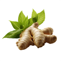 fresh ginger with leaf png