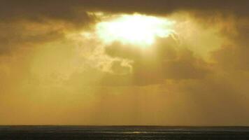 Seascape in warm evening sunlight video