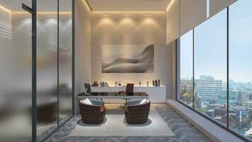 The City's Gem Unveiling the Splendor at Office Room of a Shopping City's Prestigious Mall.jpg 3D rendering photo