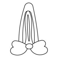 barbicora horquilla arco muñeca accesorio línea icono vector