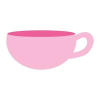 cup pink tea coffee barbicore drink cafe vector