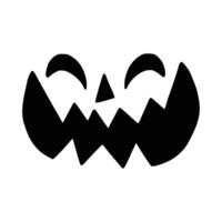 Jack O Lantern. Scary and funny faces of Halloween pumpkin or ghost . Vector collection.