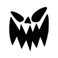 Jack O Lantern. Scary and funny faces of Halloween pumpkin or ghost . Vector collection.