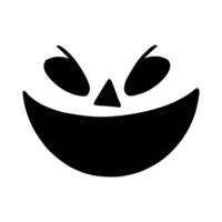 Jack O Lantern. Scary and funny faces of Halloween pumpkin or ghost . Vector collection.