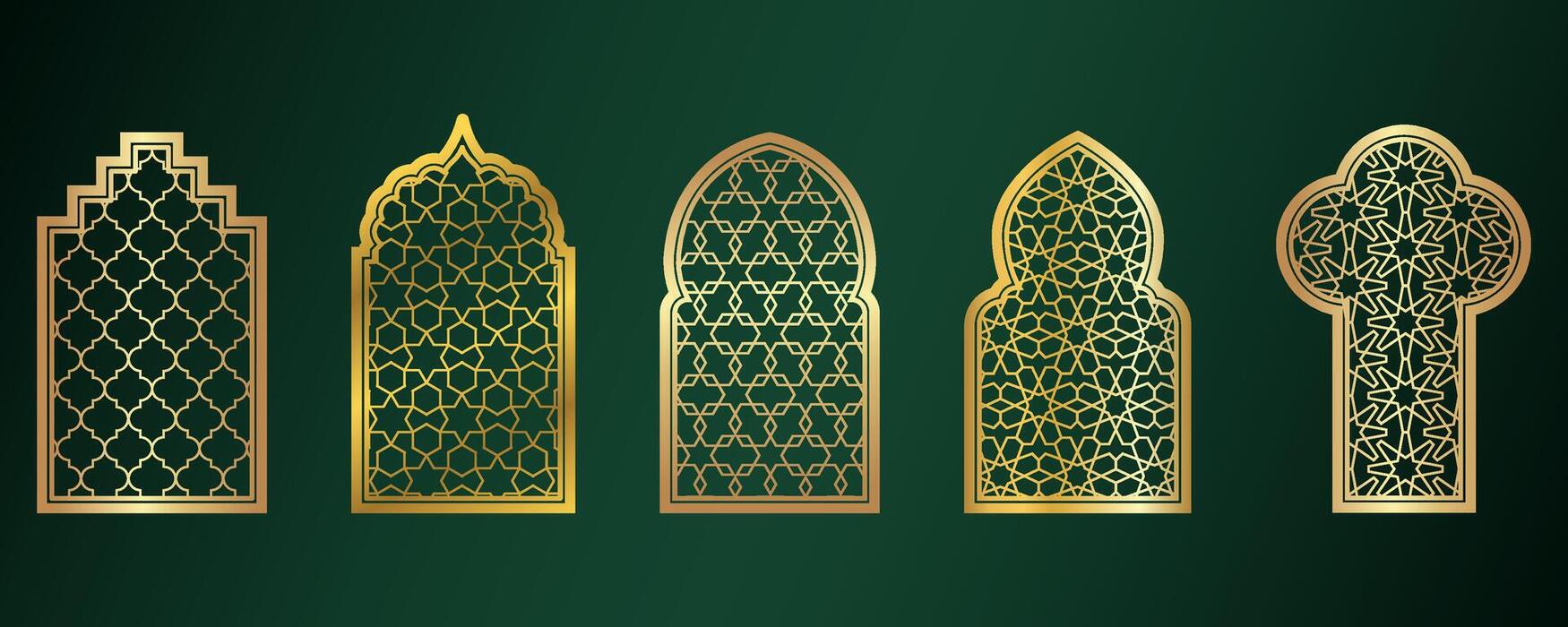 Islamic Frame Green Vector Art, Icons, and Graphics for Free Download
