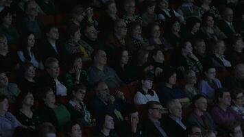 Audience sitting in a concert hall and listening to Opera Vienna - world capital of classical music and opera video