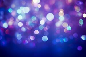 Bokeh background with purple and blue colors, Generative AI photo