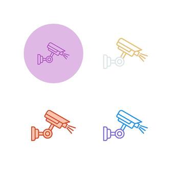 icono de vector de cámara de seguridad