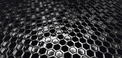 antecedentes tecnología textura hexagonal píxeles lustroso bloquear textura cromo material 3d ilustración foto