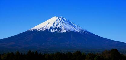 Mount Fuji in Japan Panoramic image 3D illustration photo