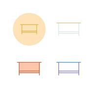 Simple Desk Vector Icon