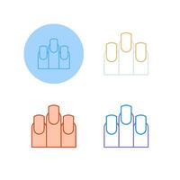 icono de vector de uñas