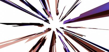 explosion background Zoom effect speed line high speed geometric abstract background Shattered Strong movement dynamic zoom explosion 3D illustration photo