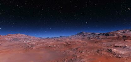 Marte superficie montañas en Marte antecedentes rojo planeta foto