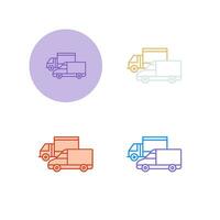 Parked Trucks Vector Icon