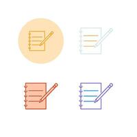 Notebook and Pen Vector Icon