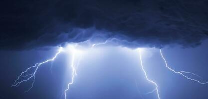 lightning storm in the sky glowing lightning background thunderstorm clouds 3D illustration photo