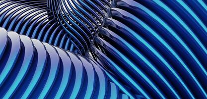 background waves Parallel waves of plastic Twisted curved tube 3D illustration photo