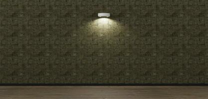 Room background with wall lights Floor and wall scene 3D illustration photo
