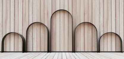 de madera pisos y paredes de madera piso podio etapa pantalla listón de madera piso fondo 3d ilustración foto