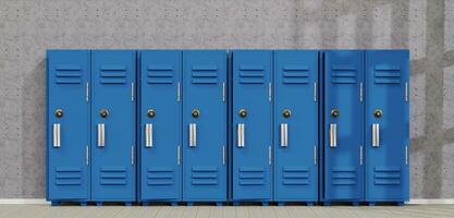 Locker sports room background storage room wall backdrop 3d illustration photo