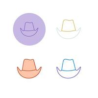 icono de vector de sombrero de vaquero