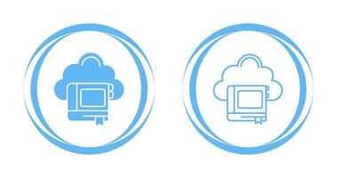 Cloud Library Vector Icon