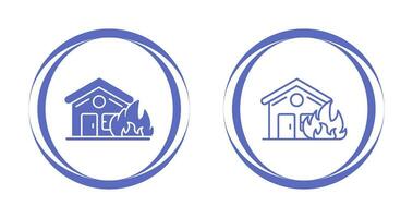 House On Fire Vector Icon