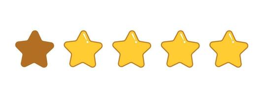 cute five stars for rating, customer service, application, website, satisfaction, game vector