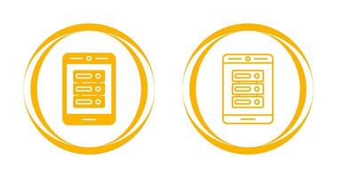 icono de vector de teléfono de datos