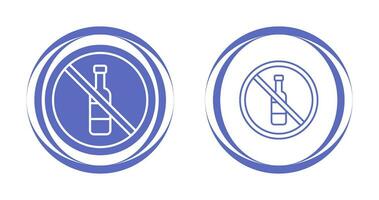 No Alcohol Vector Icon