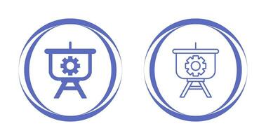 icono de vector de presentación de configuración