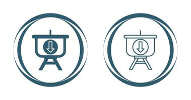 Downloading Presentation Vector Icon