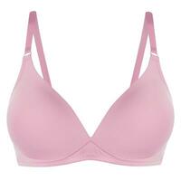 Elegant Pink Bra Women's Underwear on White Background photo