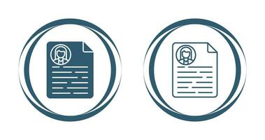 CV Vector Icon