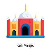 Trendy Kali Masjid vector