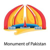 Monument of Pakistan vector