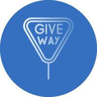 Give Way Vector Icon Design