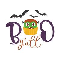 Happy Halloween vector lettering. Holiday lettering for banner. Happy Halloween poster, greeting card, party invitation. Vector illustration.