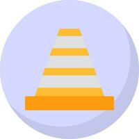 Traffic Cone Vector Icon Design