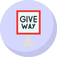 Give Way Vector Icon Design