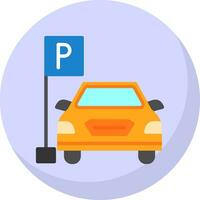 diseño de icono de vector de aparcamiento de coche