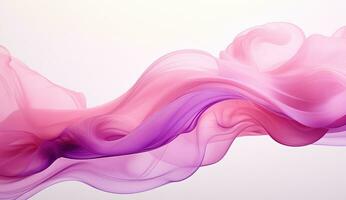 Generative AI, Flowing light pink, viva magenta smoke with splashes. Soft fluid banner, spring female mood, 3D effect, modern macro realistic abstract background illustration, ink in water effect. photo