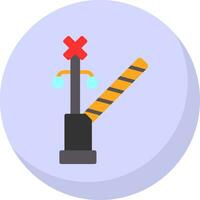Level Crossing Vector Icon Design