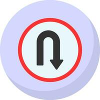 U Turn Vector Icon Design